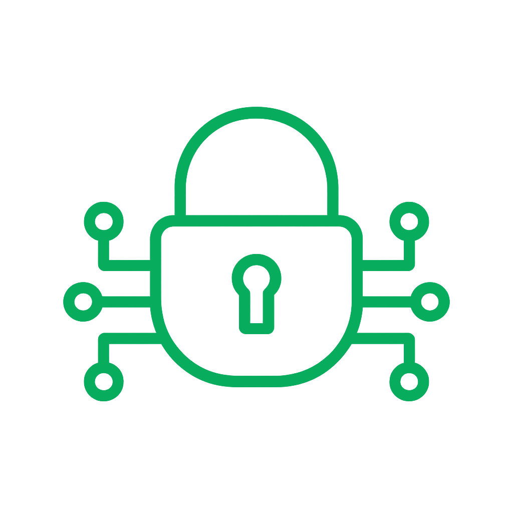 Icono de seguridad con candado - Cifrado AES-256
